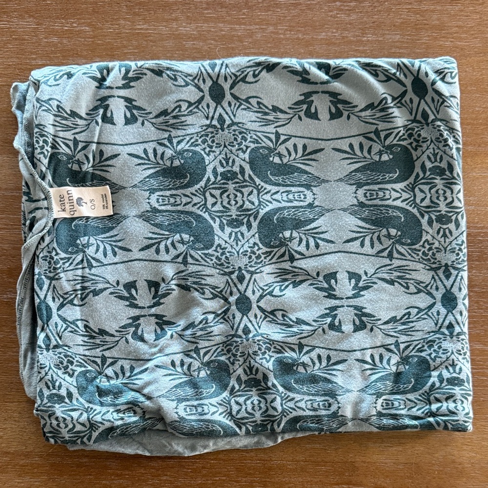 Kate Quinn Blue Bird swaddle blanket